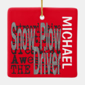 Sneeuwploeg, extraordinaire handleiding keramisch ornament (Achterkant)