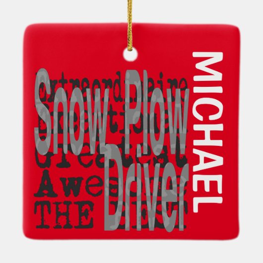 Sneeuwploeg, extraordinaire handleiding keramisch ornament (Achterkant)