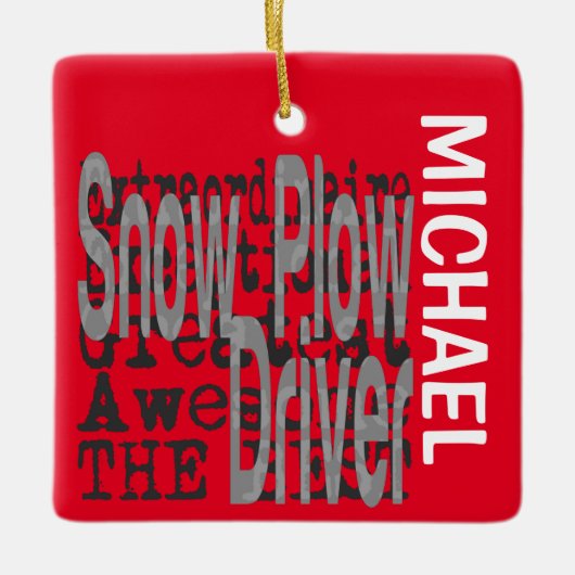 Sneeuwploeg, extraordinaire handleiding keramisch ornament (Voorkant)