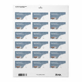 Sneeuwploeg op feestdag cadeaulabels | Wintersneeu Etiket (Full Sheet)