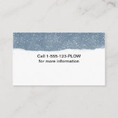 Sneeuwploeg - ophaalwagen verwijderen visitekaartje (Achterkant)