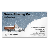 sneeuwploeg | Ploegdienst | Sneeuwverwijdering Visitekaartje Magneet (Voorkant)