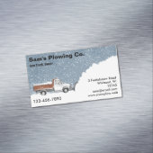sneeuwploeg | Ploegdienst | Sneeuwverwijdering Visitekaartje Magneet (Voorbeeld)