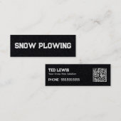 Sneeuwploeg QR Mini Visitekaartje (Voorkant / Achterkant)