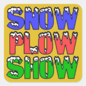 Sneeuwploeg Show Gele Sticker (Voorkant)