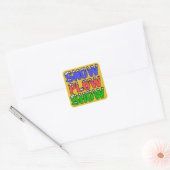 Sneeuwploeg Show Gele Sticker (Envelop)