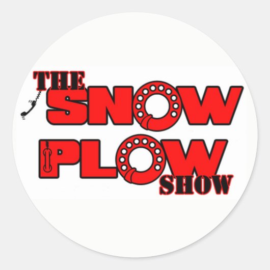 Sneeuwploeg Show Sticker van Derreck (Voorkant)