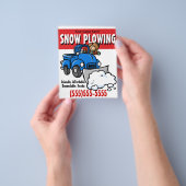 Sneeuwploeg. Sneeuwruimingsservice. Flyer (Hand)