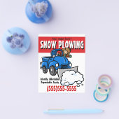 Sneeuwploeg. Sneeuwruimingsservice. Flyer (Enkel)