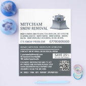 Sneeuwploeg, Sneeuwverwijderingsbedrijf Adverteren Flyer (Enkel)