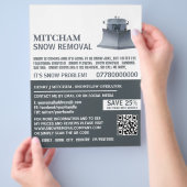 Sneeuwploeg, Sneeuwverwijderingsbedrijf Adverteren Flyer (Hand)