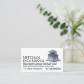 Sneeuwploeg, Sneeuwverwijderingsbedrijf Adverteren Visitekaartje (Staand voorkant)