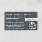 Sneeuwploeg, Sneeuwverwijderingsbedrijf Adverteren Visitekaartje (Achterkant)