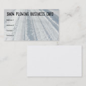 Sneeuwploeg Snowy Road verwijderen Visitekaartje (Voorkant / Achterkant)