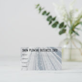 Sneeuwploeg Snowy Road verwijderen Visitekaartje (Staand voorkant)