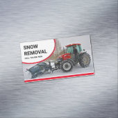 Sneeuwploeg-verwijderingsservice Sneeuwschuiver Magnetisch Visitekaartje (Voorbeeld)