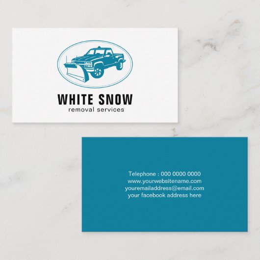  sneeuwploeg Visitekaartje (Voorkant / Achterkant)
