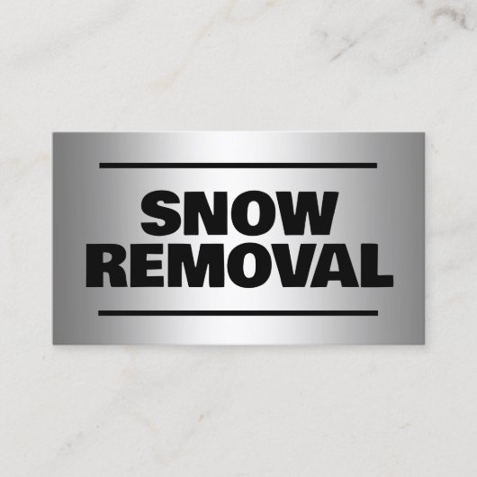 sneeuwploeg visitekaartje (Voorkant)