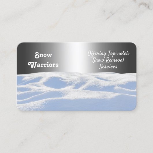 sneeuwploeg visitekaartje (Voorkant)