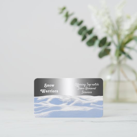 sneeuwploeg visitekaartje (Staand voorkant)