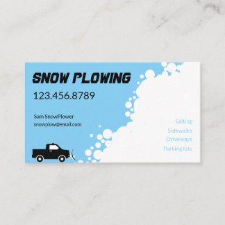 Sneeuwploeg Visitekaartje bedrijf