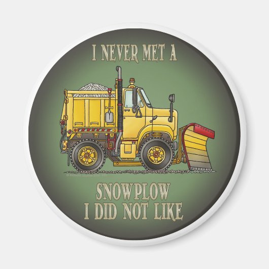 Sneeuwploeg Vrachtwagen Operator Quote Magnet (Voorkant)