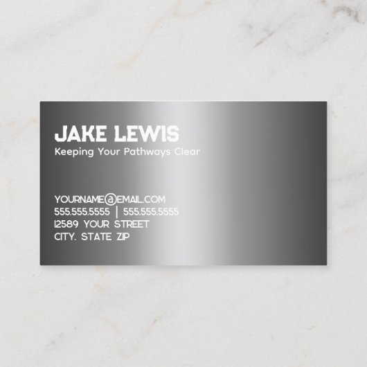 sneeuwploegaannemer visitekaartje (Achterkant)