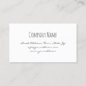 Sneeuwploegdienst Snowman Foto Visitekaartje (Achterkant)