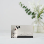 Sneeuwploegdienst Snowman Foto Visitekaartje (Staand voorkant)