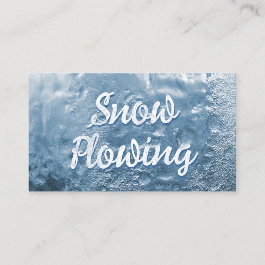 Sneeuwploegen, bevroren visitekaartje (Voorkant)