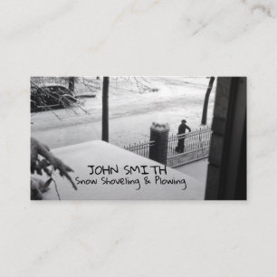Sneeuwploegen met opvallend sneeuwverwijderaar visitekaartje