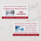 Sneeuwploegen, sneeuwruimen en service business visitekaartje (Voorkant / Achterkant)