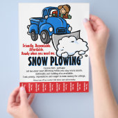 Sneeuwploegen. Sneeuwverwijderaars. Flyer (Hand)