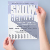 Sneeuwploegen. Verwijderen Business. Flyer (Hand)