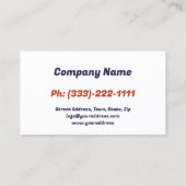 Sneeuwploegen & Verwijderen Service Tractor Foto Visitekaartje (Achterkant)