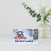 Sneeuwploegen & Verwijderen Service Tractor Foto Visitekaartje (Staand voorkant)