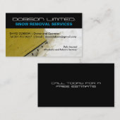 Sneeuwploegen Visitekaartje (Voorkant / Achterkant)