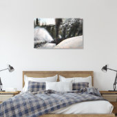 Sneeuwploegen voor het opruimen van spoorwegen in canvas afdruk (Insitu (Slaapkamer))