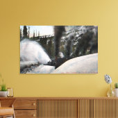 Sneeuwploegen voor het opruimen van spoorwegen in canvas afdruk (Insitu (Woonkamer))