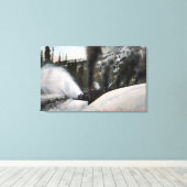 Sneeuwploegen voor het opruimen van spoorwegen in canvas afdruk (Insitu (Houten vloer))