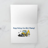 Sneeuwploegen Zakelijke vakantie Kaart: Backhoe Feestdagen Kaart (Binnen)