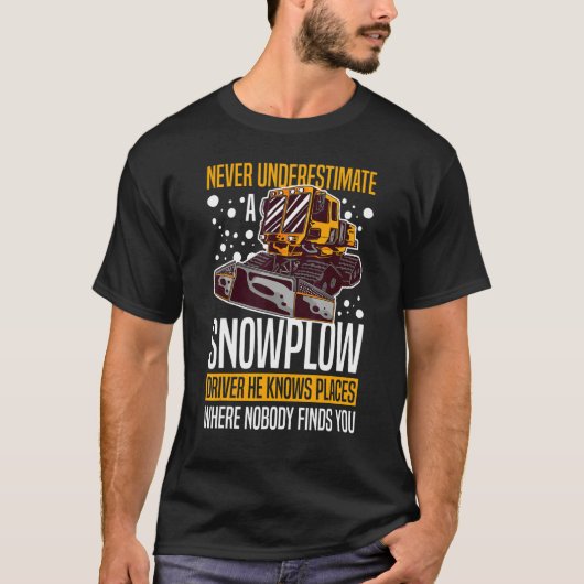 Sneeuwploegenmachine Tronkelwagen Sneeuw T-shirt (Voorkant)