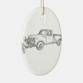 Sneeuwploegenwieg Keramisch Ornament (Rechts)