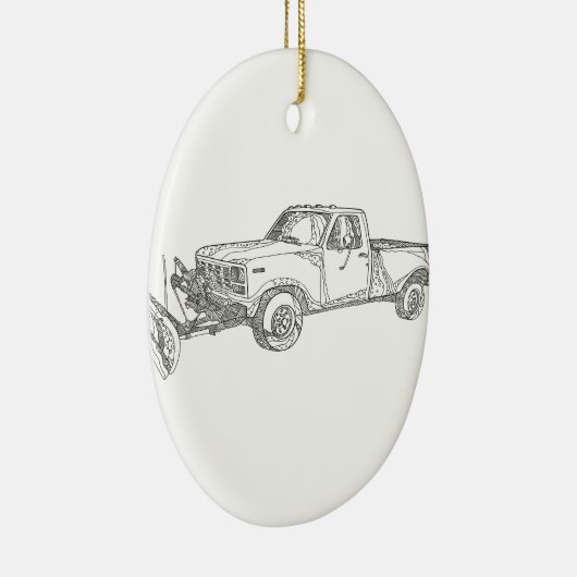 Sneeuwploegenwieg Keramisch Ornament (Rechts)