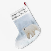 Sneeuwpoar Beer Winter Woodland Snowy Forest Grote Kerstsok (Achterkant (Hangend))