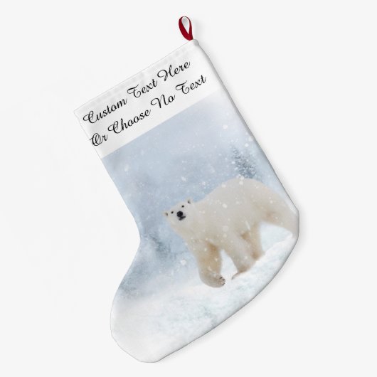 Sneeuwpoar Beer Winter Woodland Snowy Forest Grote Kerstsok (Achterkant (Hangend))