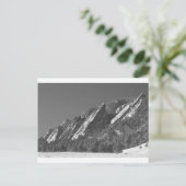 Sneeuwpoeder Gemustde flatirons Boulder CO BW Briefkaart (Staand voorkant)
