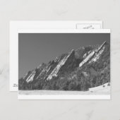 Sneeuwpoeder Gemustde flatirons Boulder CO BW Briefkaart (Voorkant / Achterkant)