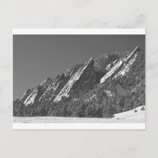 Sneeuwpoeder Gemustde flatirons Boulder CO BW Briefkaart (Voorkant)