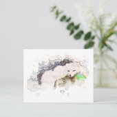 *~* Sneeuwpoolwitte polaire vos Ap18 Wildlife Briefkaart (Staand voorkant)